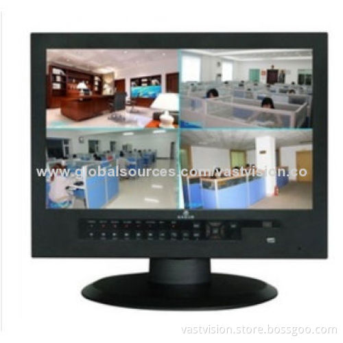 17-inch Standalone Embedded 4/8/16CH LCD/DVR Monitor with 80mm Width Thickness